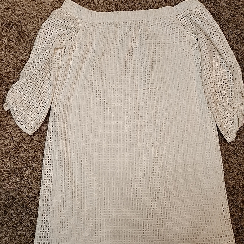 1.state Blend Of The Shoulder  White Shirt dress Sz Small
